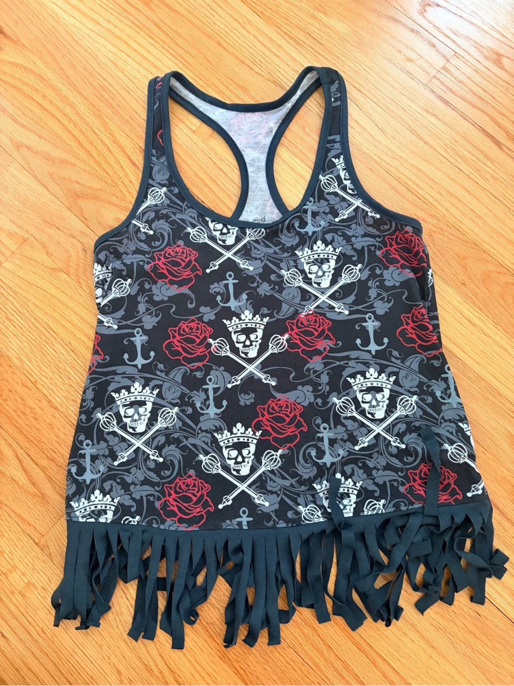 Disney Racerback Tank with fringe Pirates  of the Caribbean